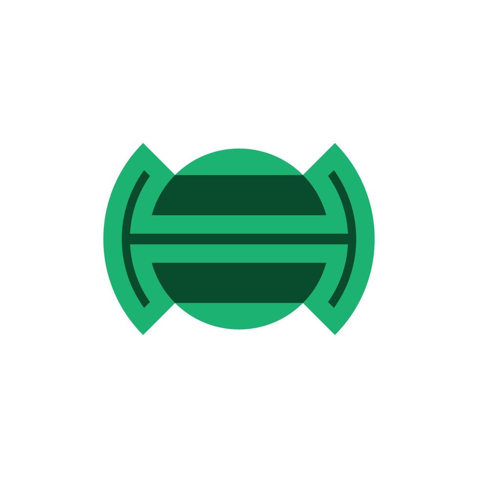 initial letter H sphere globe logo vector