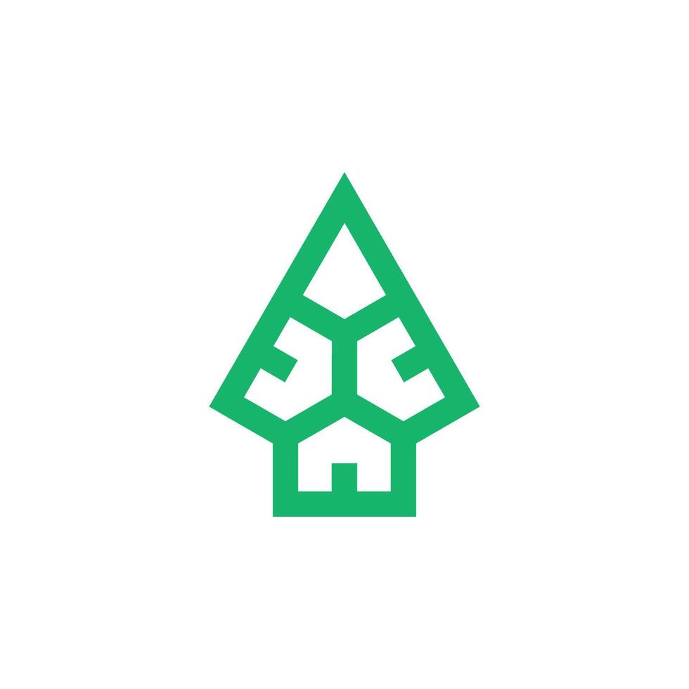 simple sophisticated house spear logo vector