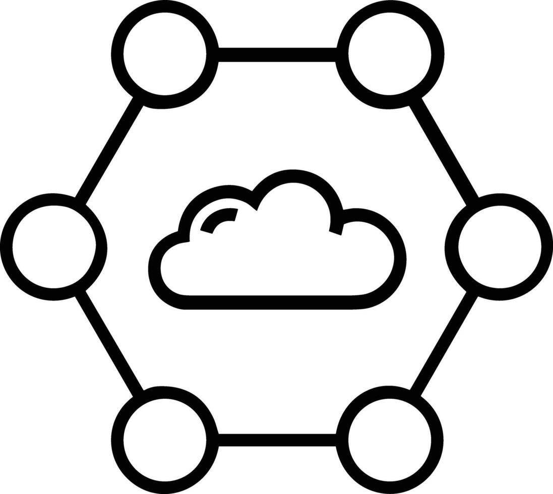 Cloud icon symbol vector image. Illustration of the hosting storage design image