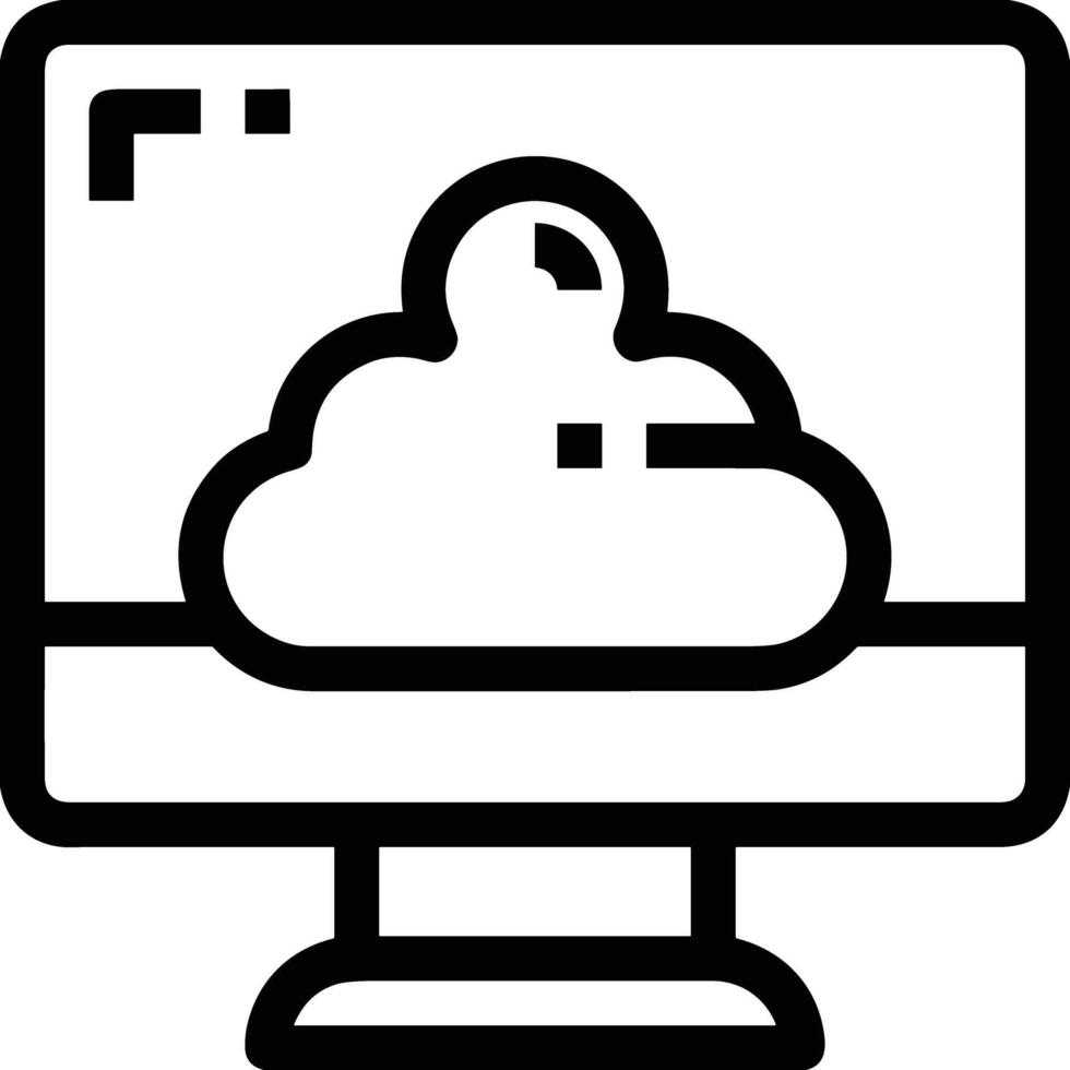 Cloud icon symbol vector image. Illustration of the hosting storage design image