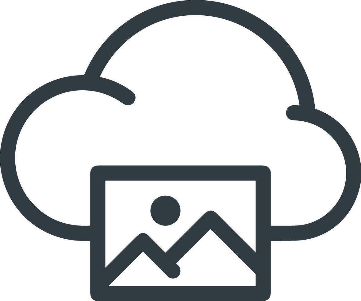 Cloud icon symbol vector image. Illustration of the hosting storage design image