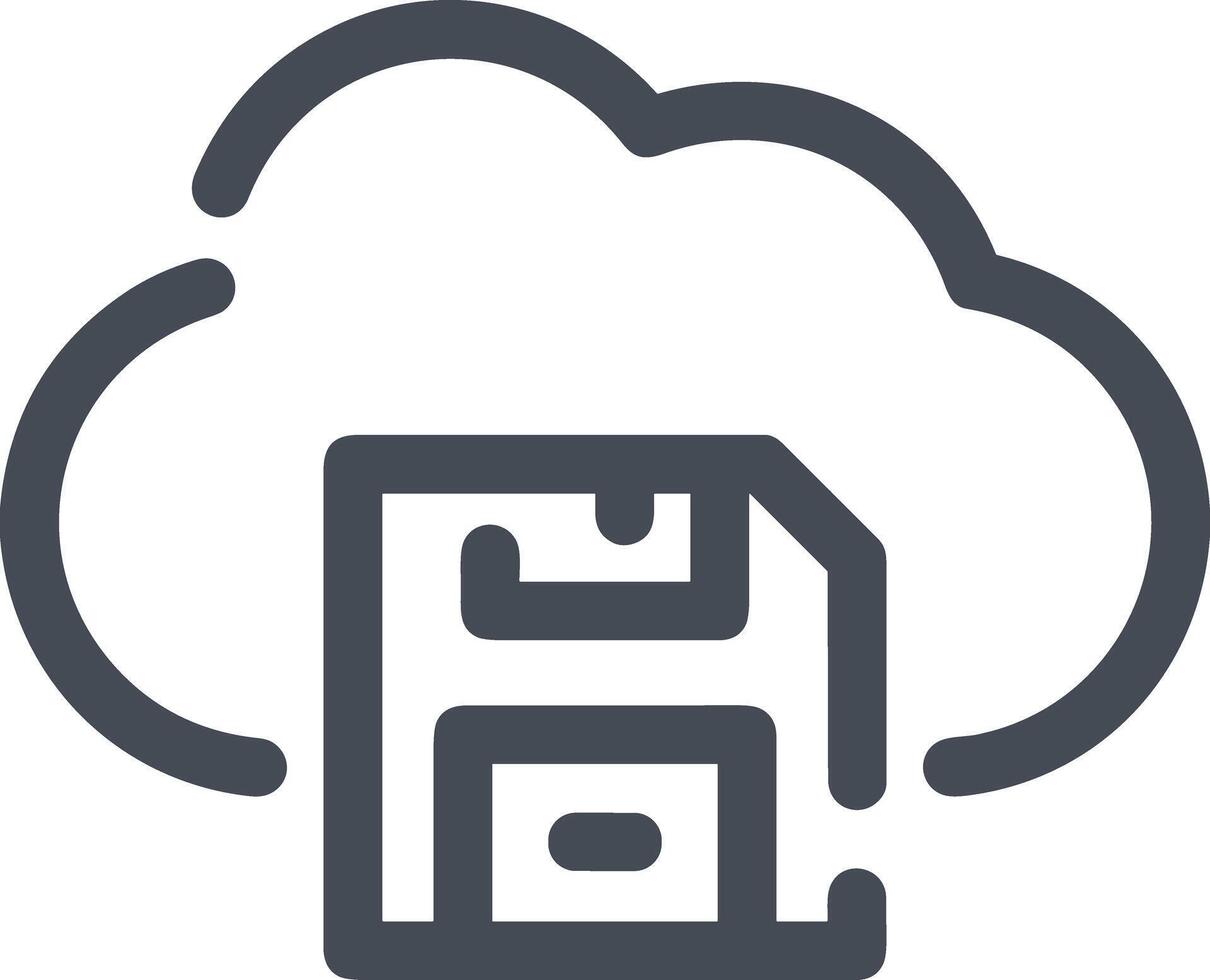 Cloud icon symbol vector image. Illustration of the hosting storage design image