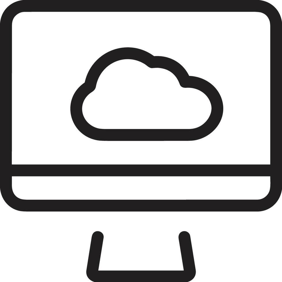 Cloud icon symbol vector image. Illustration of the hosting storage design image