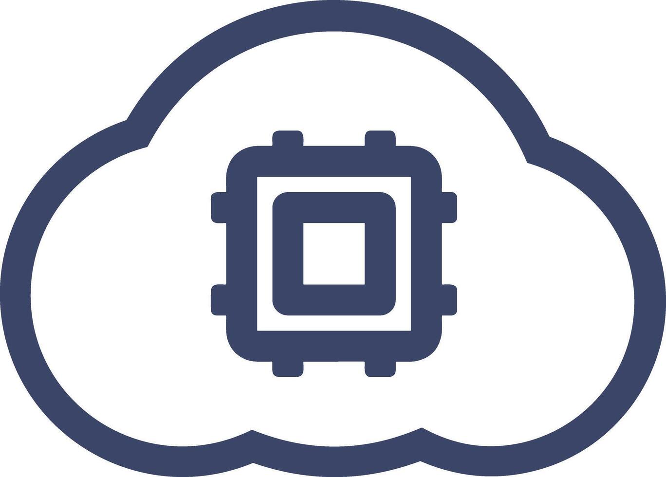 Cloud icon symbol vector image. Illustration of the hosting storage design image