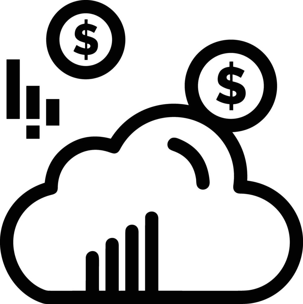 Cloud icon symbol vector image. Illustration of the hosting storage design image