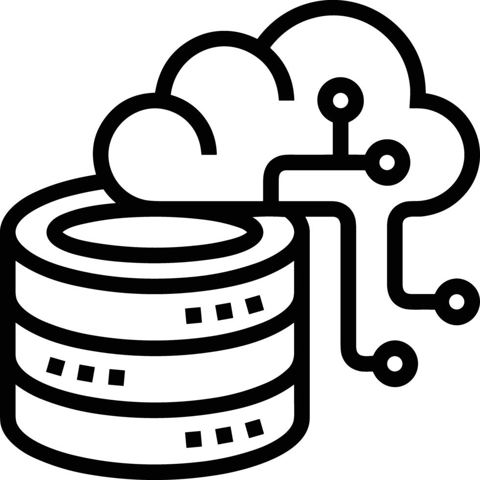 Cloud icon symbol vector image. Illustration of the hosting storage design image