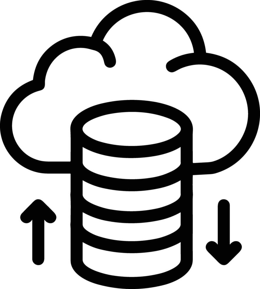 Cloud icon symbol vector image. Illustration of the hosting storage design image