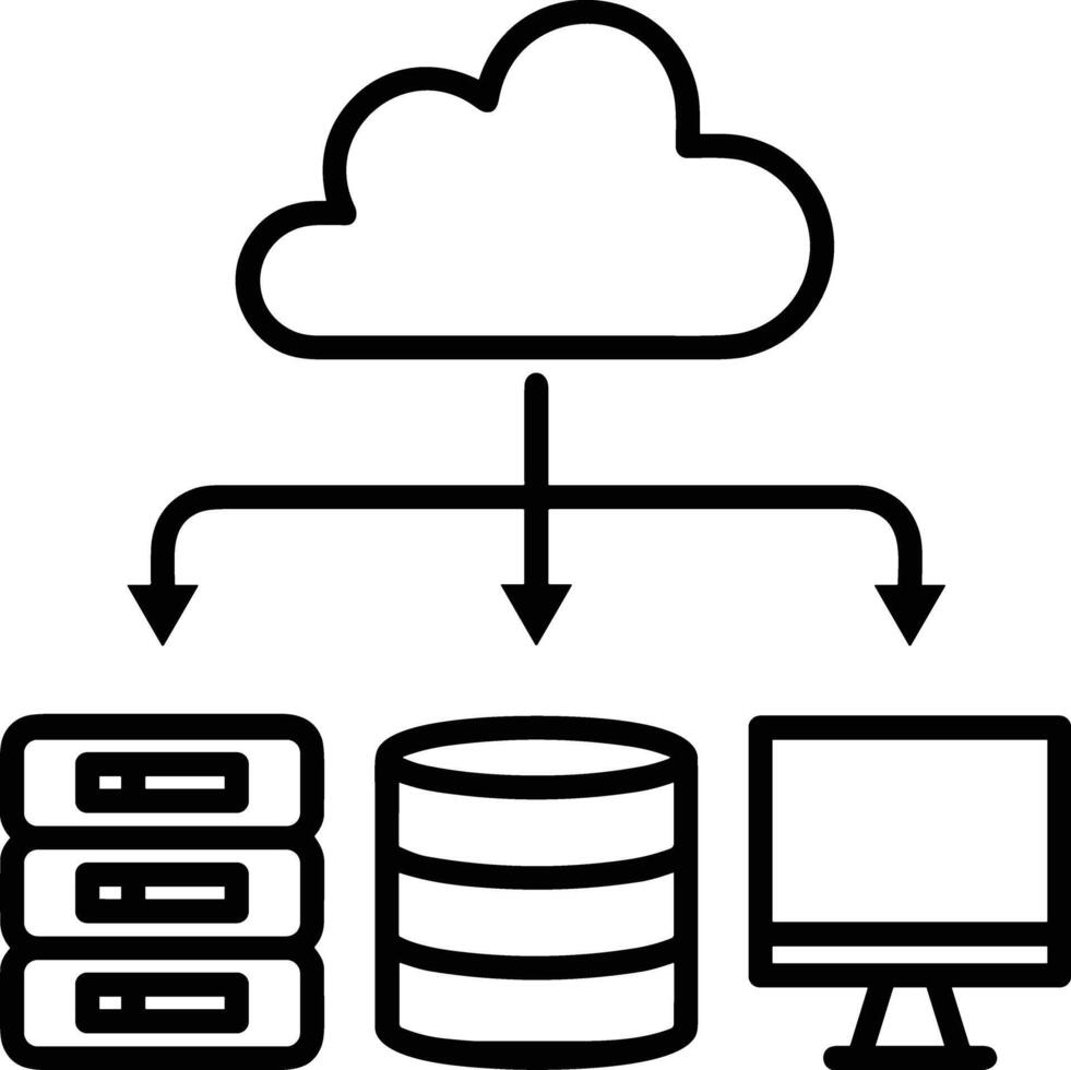 Cloud icon symbol vector image. Illustration of the hosting storage design image