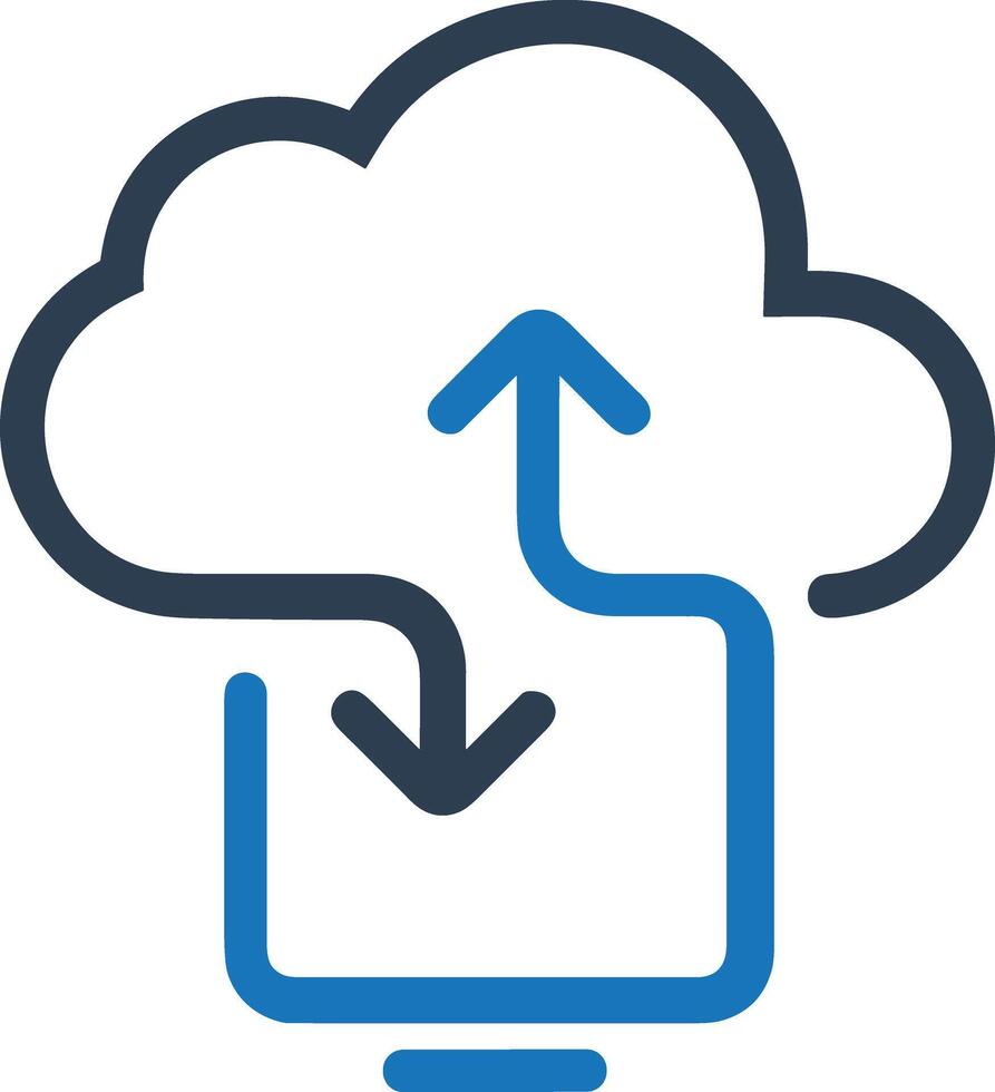 Cloud icon symbol vector image. Illustration of the hosting storage design image