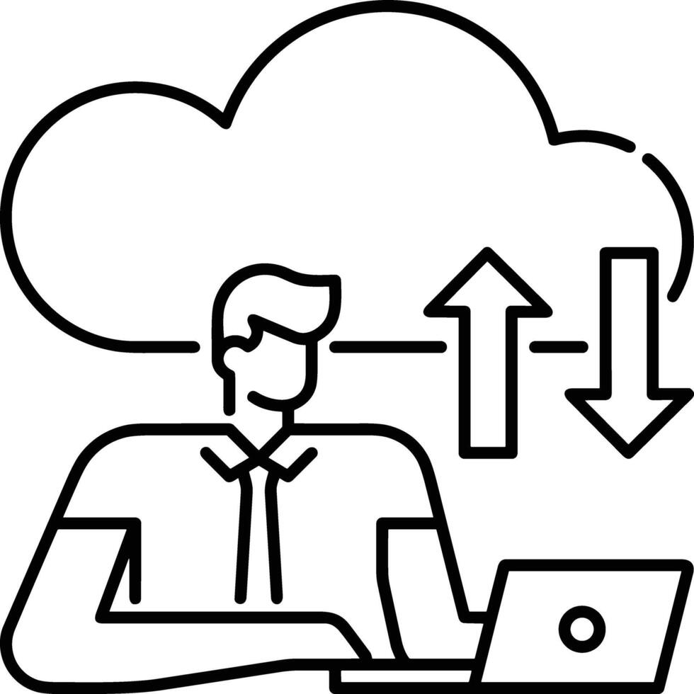 Cloud icon symbol vector image. Illustration of the hosting storage design image