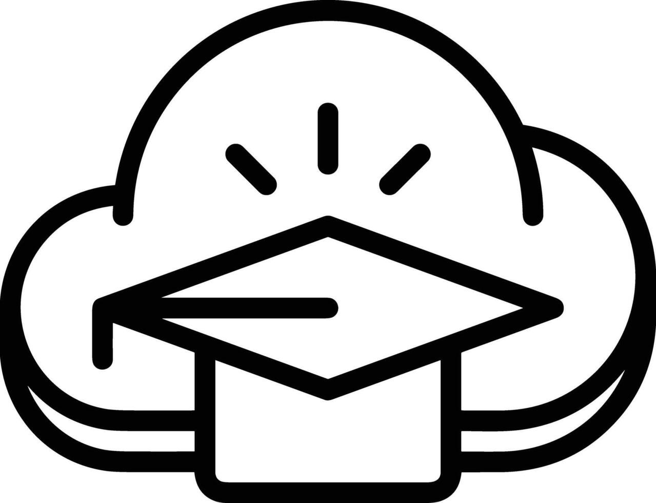 Cloud icon symbol vector image. Illustration of the hosting storage design image