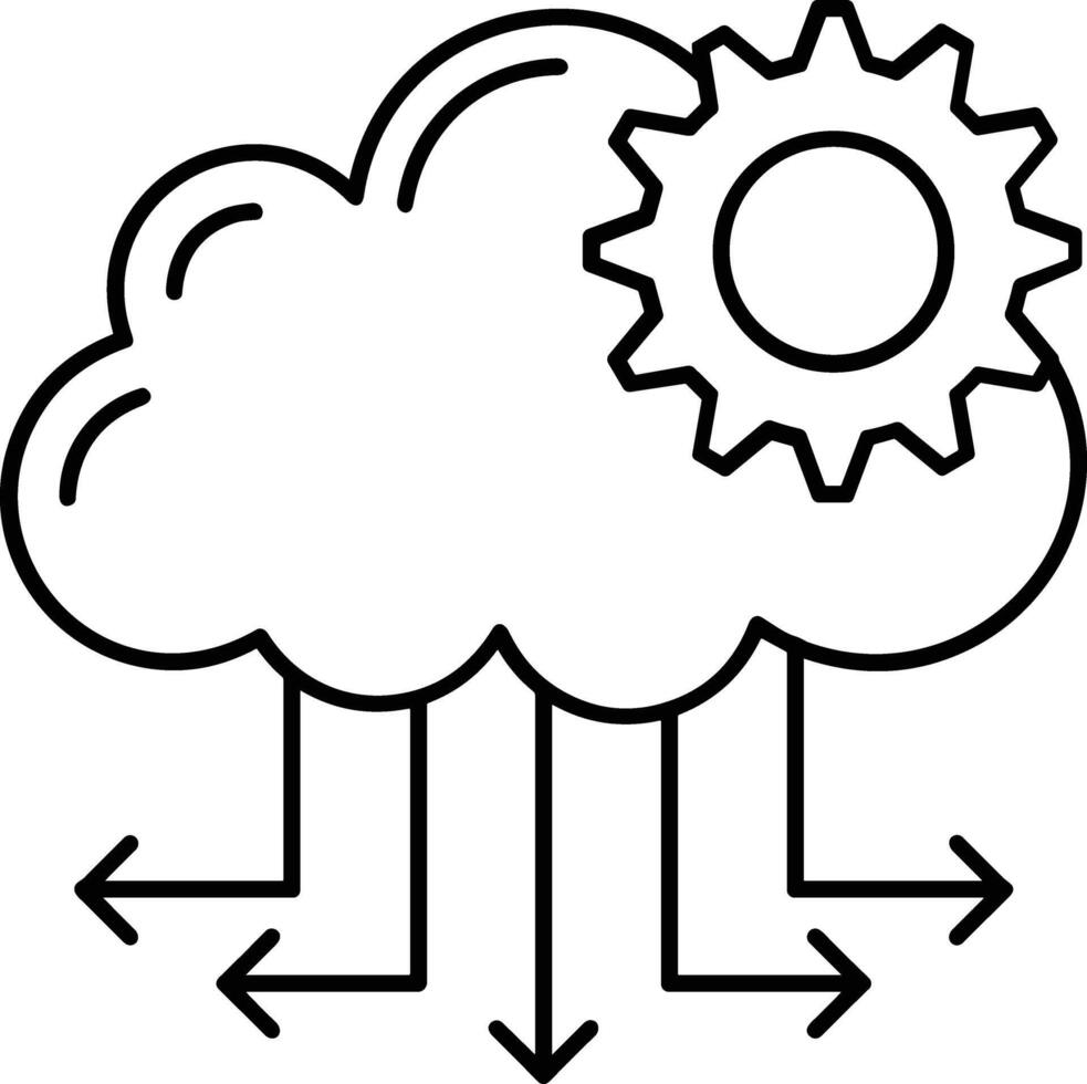 Cloud icon symbol vector image. Illustration of the hosting storage design image