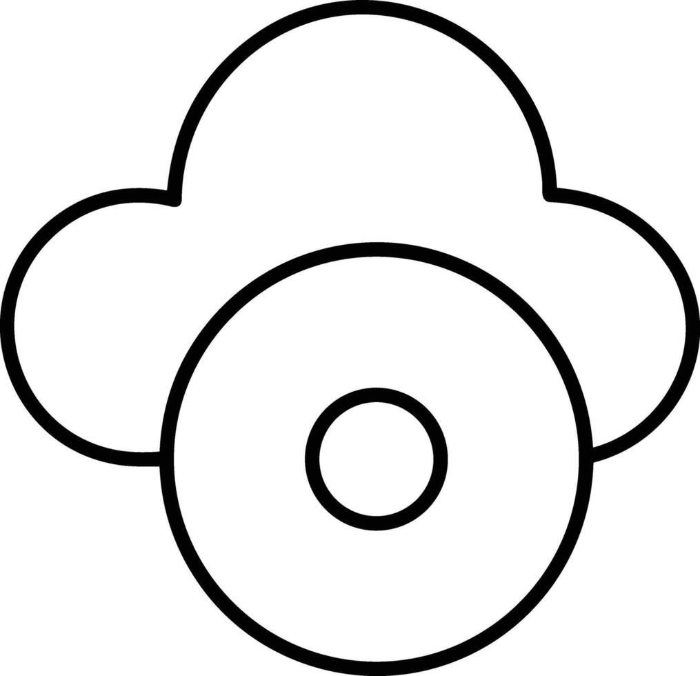 Cloud icon symbol vector image. Illustration of the hosting storage design image