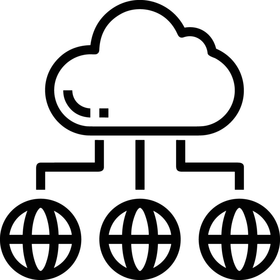 Cloud icon symbol vector image. Illustration of the hosting storage design image