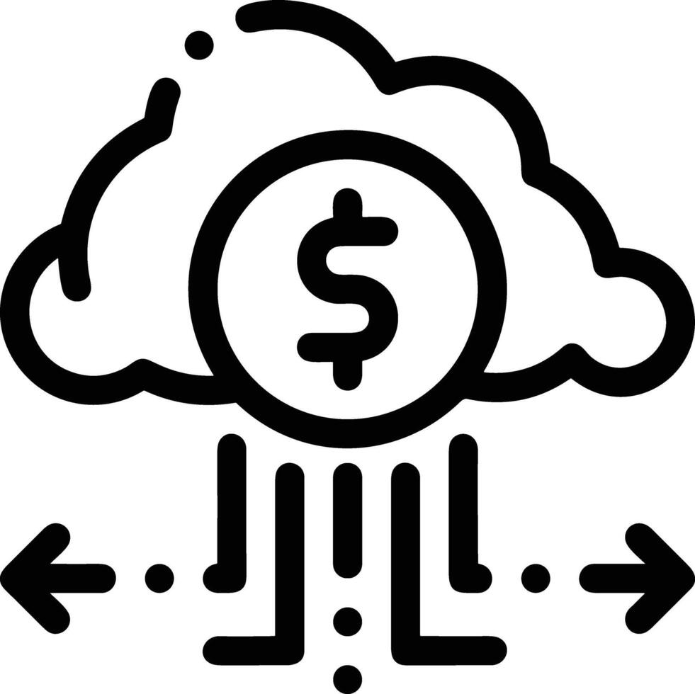 Cloud icon symbol vector image. Illustration of the hosting storage design image