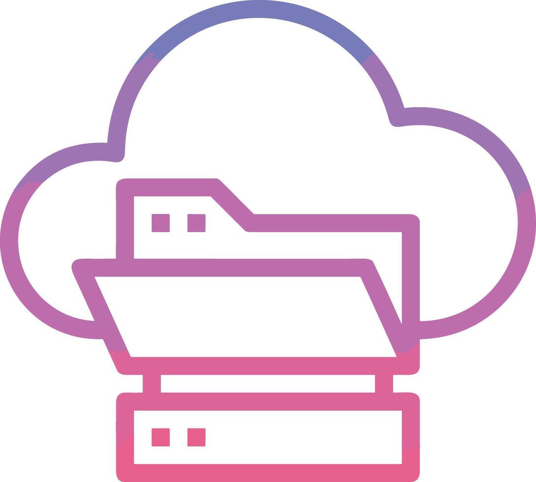 Cloud icon symbol vector image. Illustration of the hosting storage design image