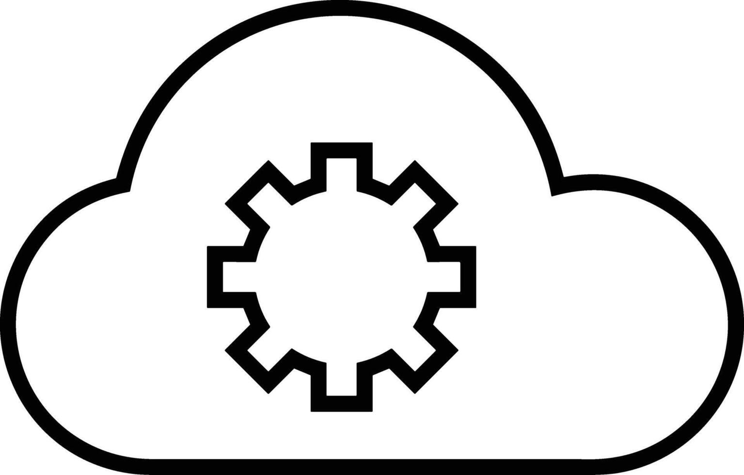 Cloud icon symbol vector image. Illustration of the hosting storage design image