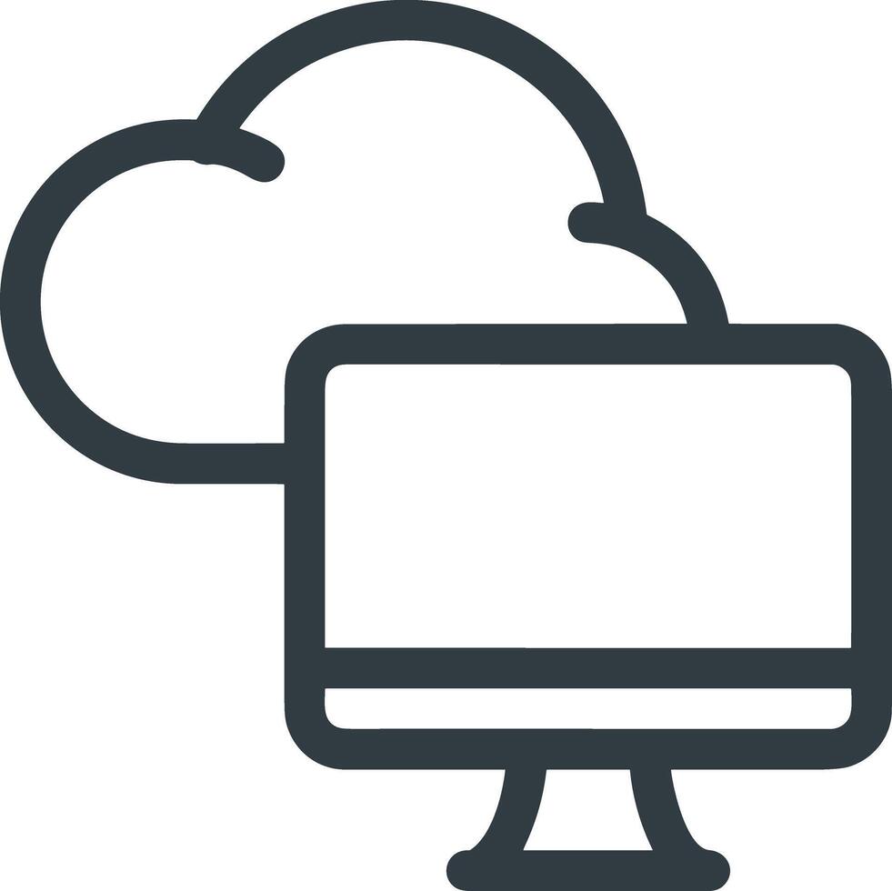 Cloud icon symbol vector image. Illustration of the hosting storage design image