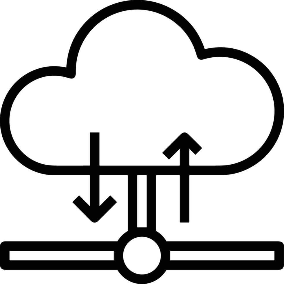 Cloud icon symbol vector image. Illustration of the hosting storage design image