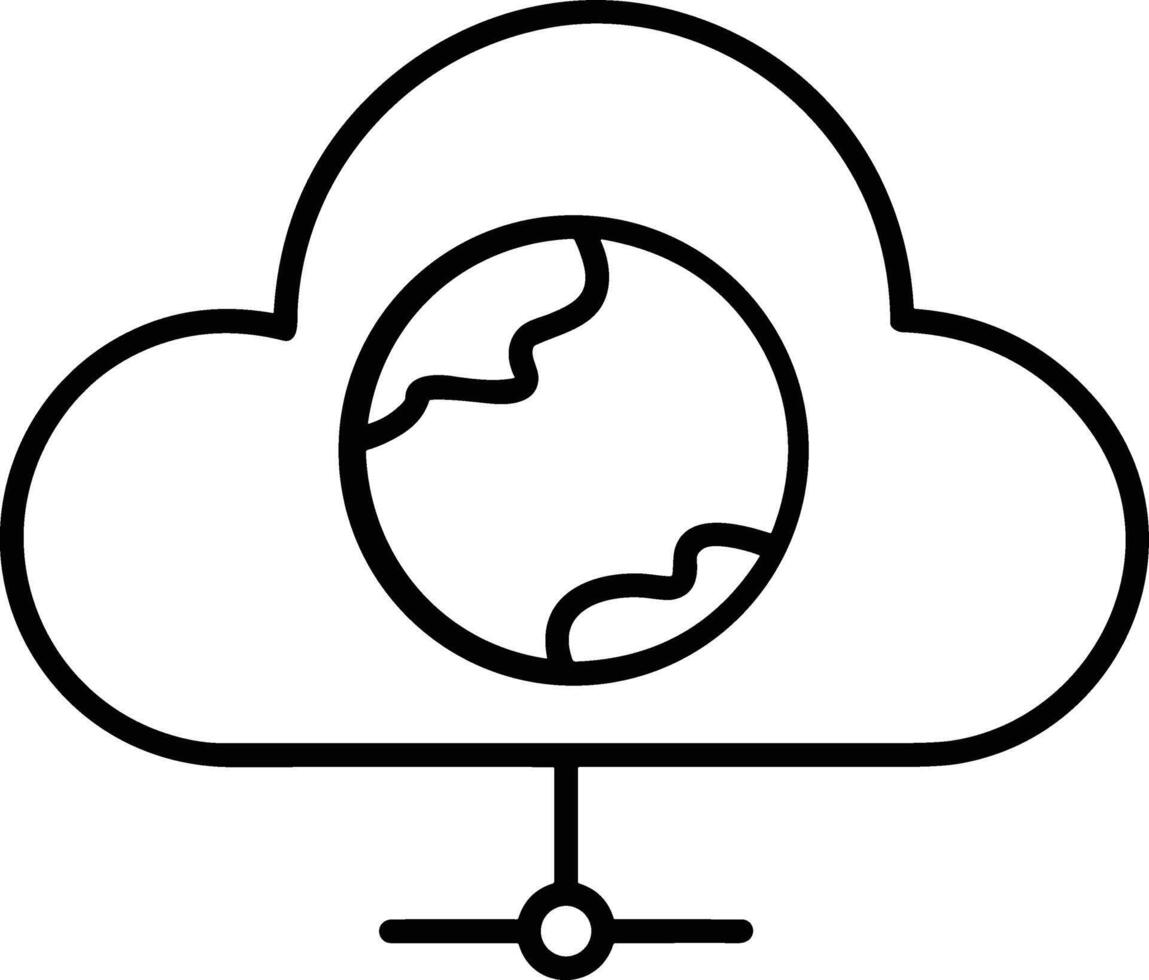 Cloud icon symbol vector image. Illustration of the hosting storage design image