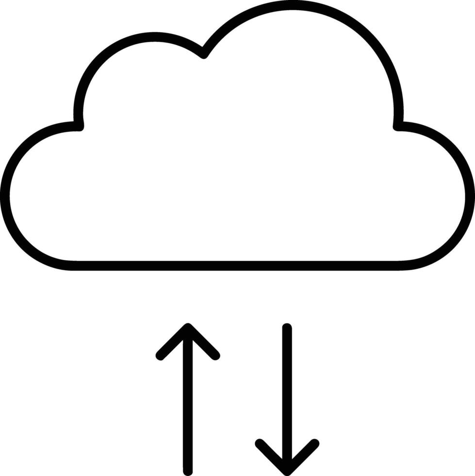 nube icono símbolo vector imagen. ilustración de el hospedaje almacenamiento diseño imagen