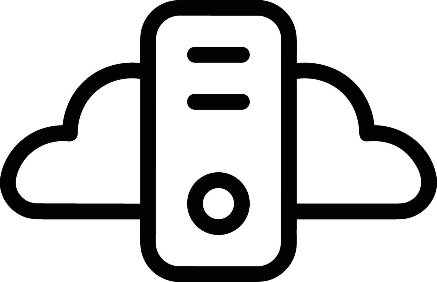 Cloud icon symbol vector image. Illustration of the hosting storage design image