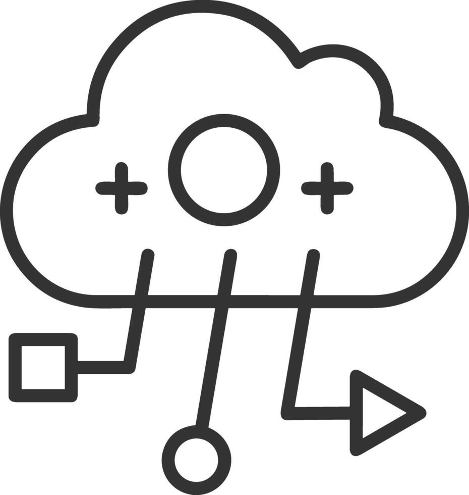 Cloud icon symbol vector image. Illustration of the hosting storage design image