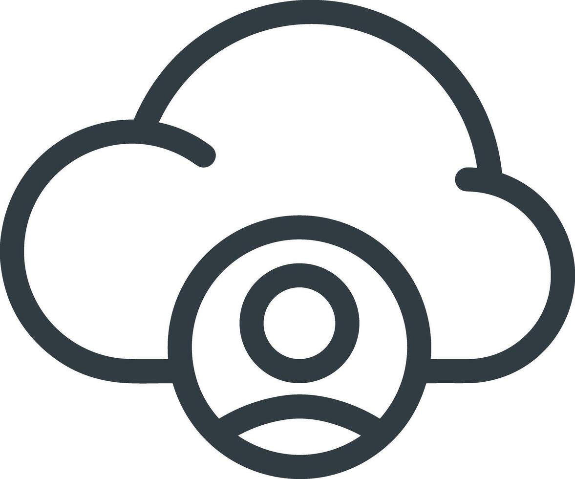 Cloud icon symbol vector image. Illustration of the hosting storage design image