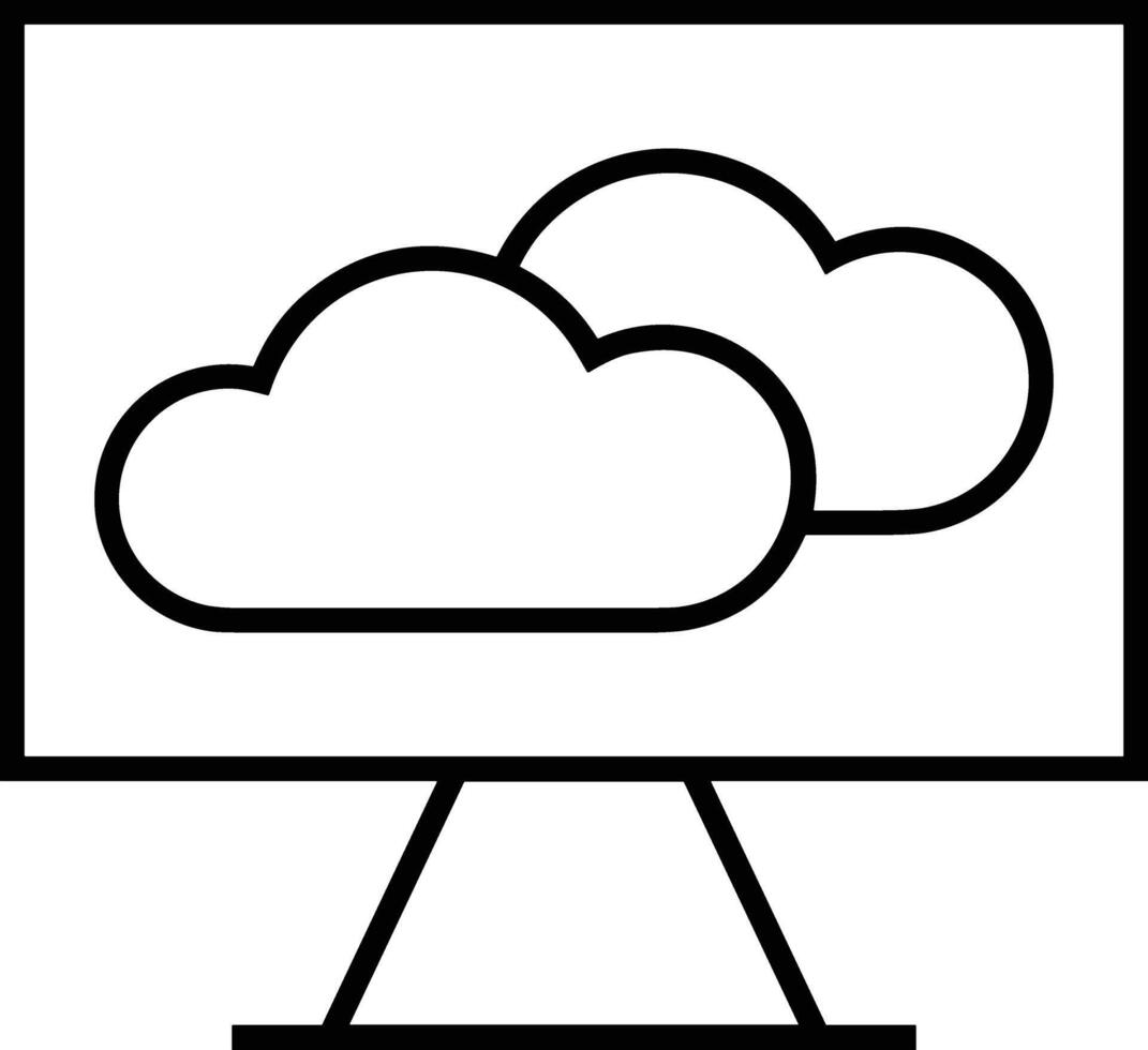 Cloud icon symbol vector image. Illustration of the hosting storage design image