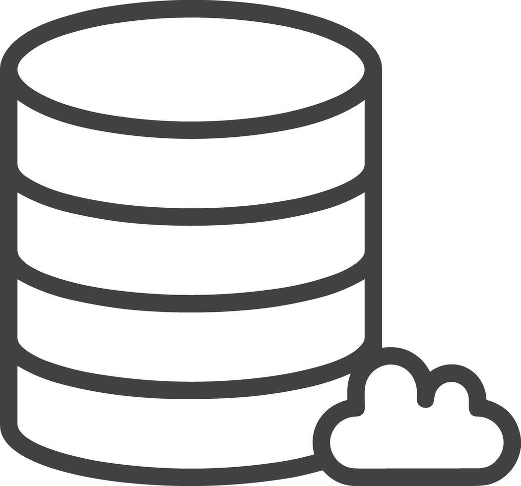 Cloud icon symbol vector image. Illustration of the hosting storage design image