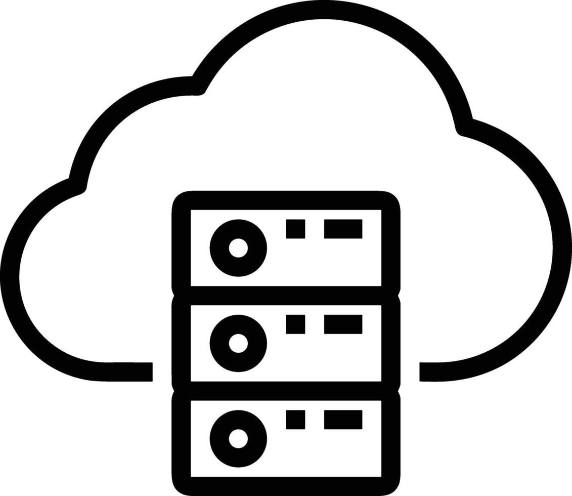 Cloud icon symbol vector image. Illustration of the hosting storage design image