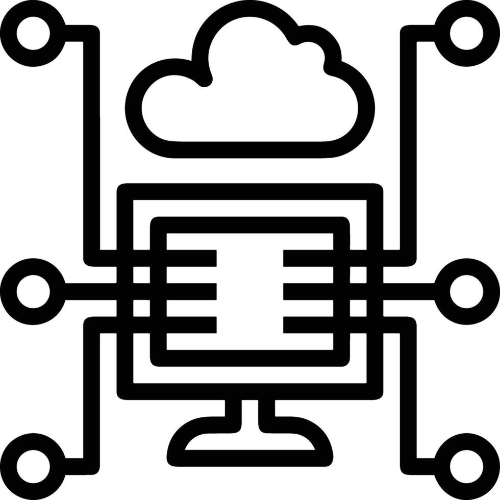 Cloud icon symbol vector image. Illustration of the hosting storage design image