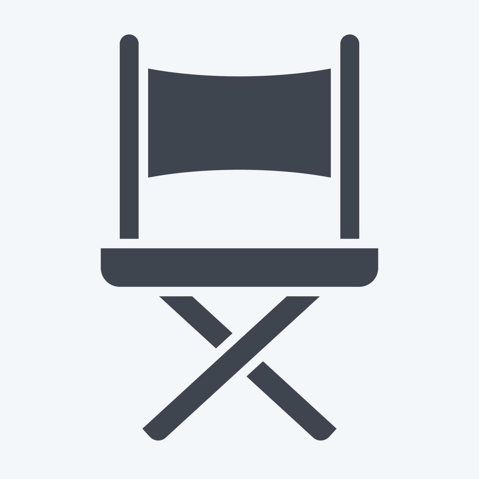 Icon Director Chair. related to Entertainment symbol. glyph style. simple design illustration vector