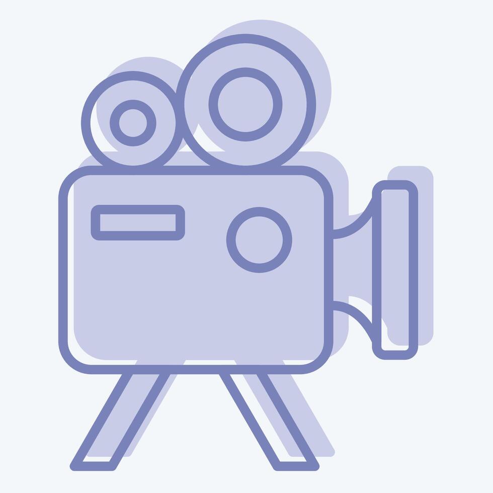 Icon Movie Camera. related to Entertainment symbol. two tone style. simple design illustration vector