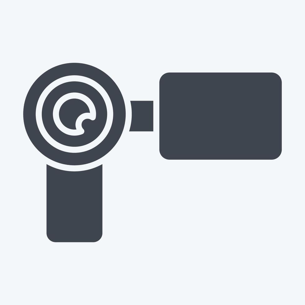 Icon Video Camera. related to Skating symbol. glyph style. simple design illustration vector