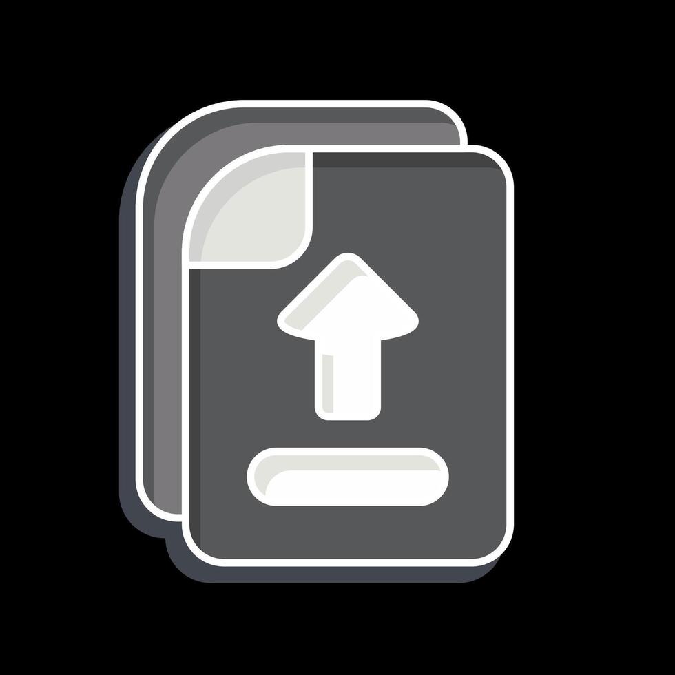Icon File Upload. related to Learning symbol. glossy style. simple design illustration vector