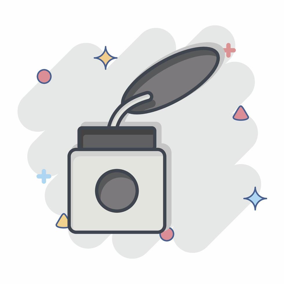 Icon Inkwell. related to Entertainment symbol. comic style. simple design illustration vector