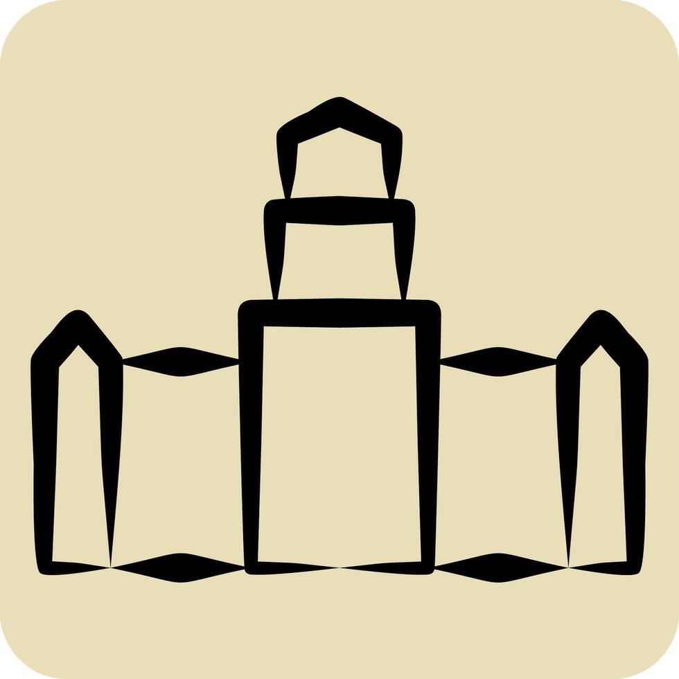 Icon Cape Town. related to South Africa symbol. hand drawn style. simple design illustration vector