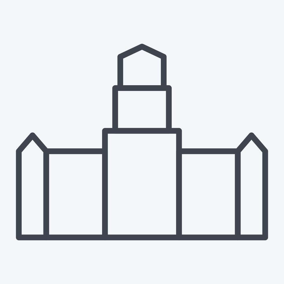 Icon Cape Town. related to South Africa symbol. line style. simple design illustration vector