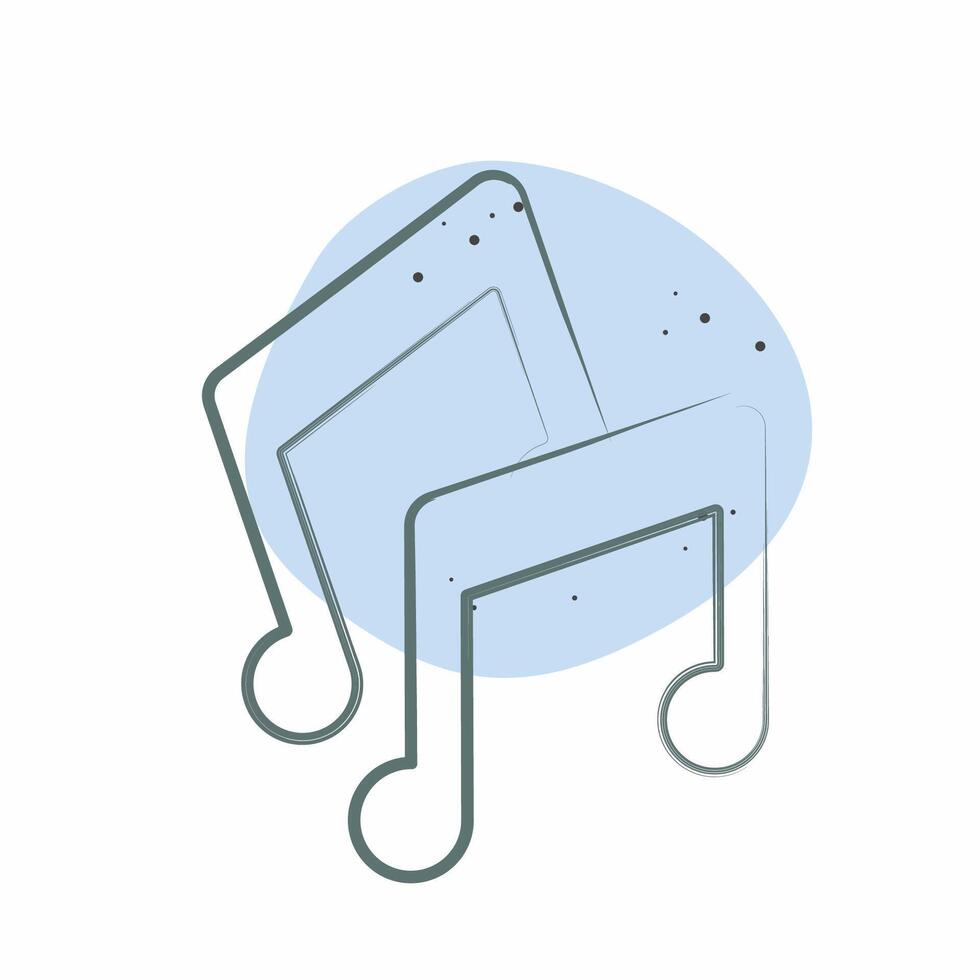 Icon Sound Track. related to Entertainment symbol. Color Spot Style. simple design illustration vector
