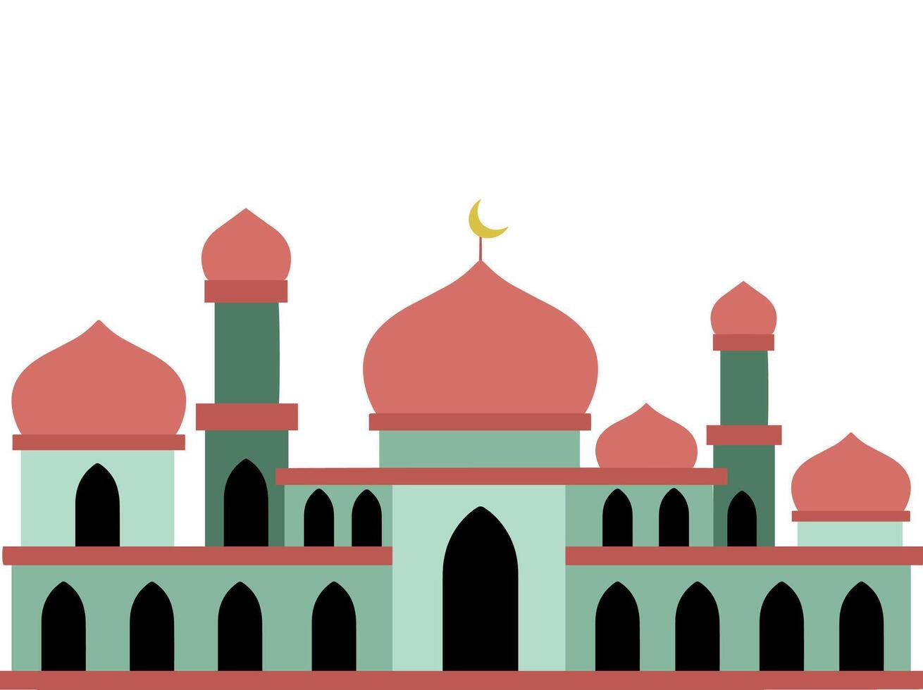 Islamic Mosque Frame Background Illustration vector