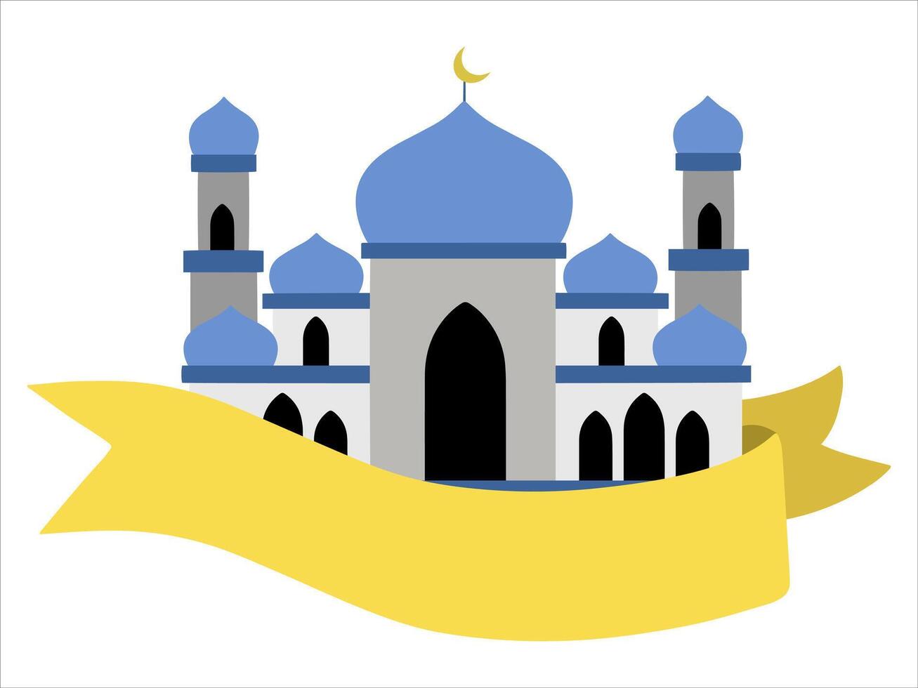 Mosque Eid Al Fitr Background vector