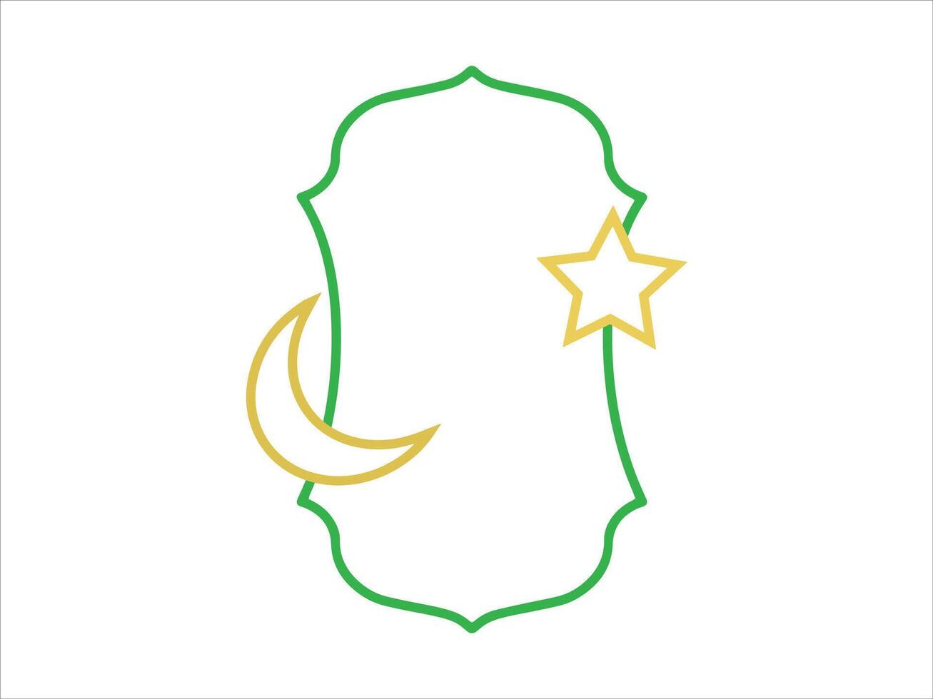 Ramadan Frame Background with Star Moon vector