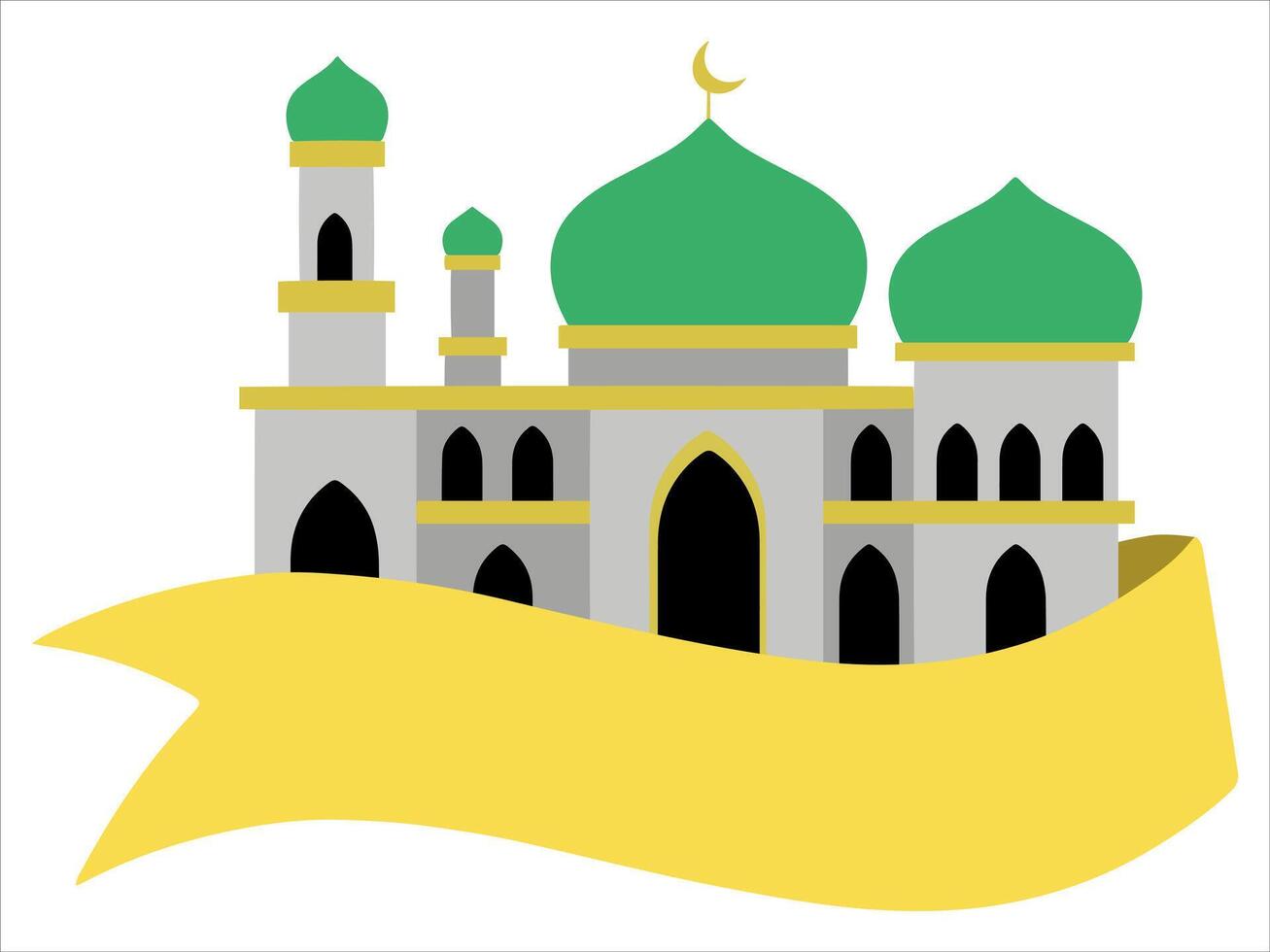 Mosque Eid Al Fitr Background vector