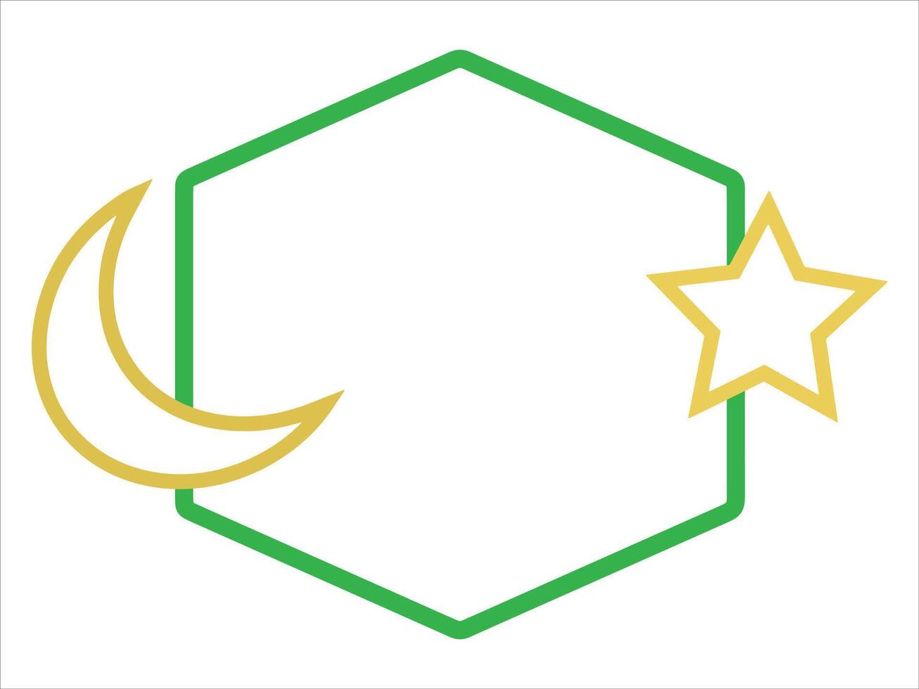 Ramadan Frame Background with Star Moon vector