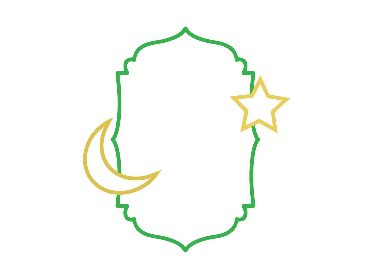 Ramadan Frame Background with Star Moon vector