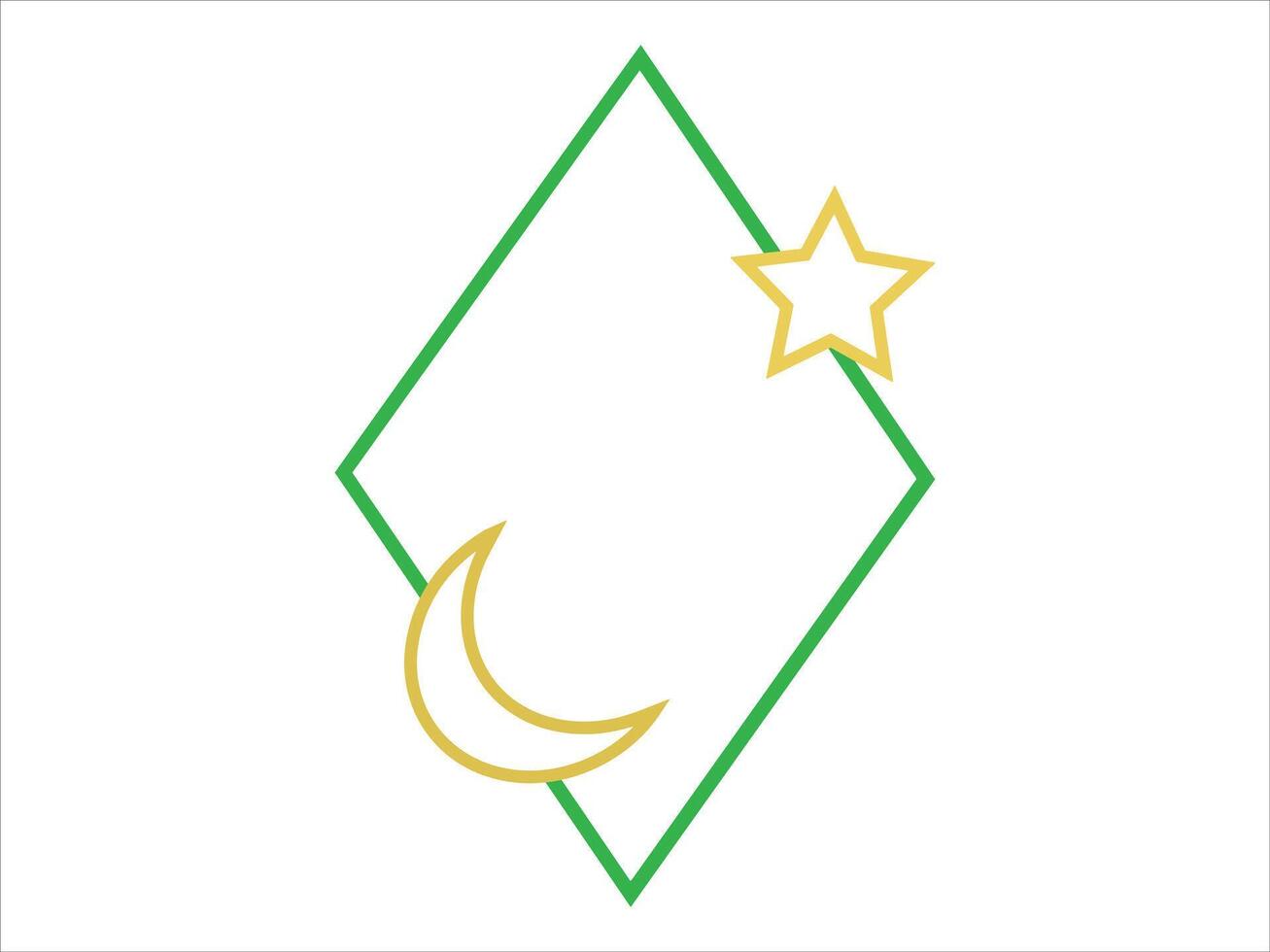 Islamic Star Moon Frame Background vector