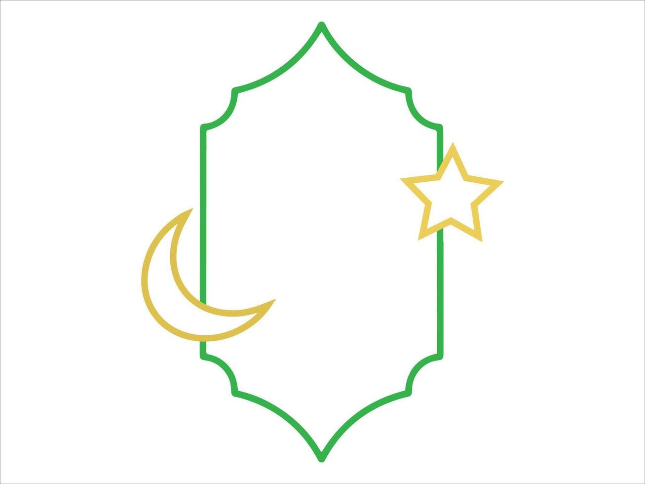 Islamic Star Moon Frame Background vector