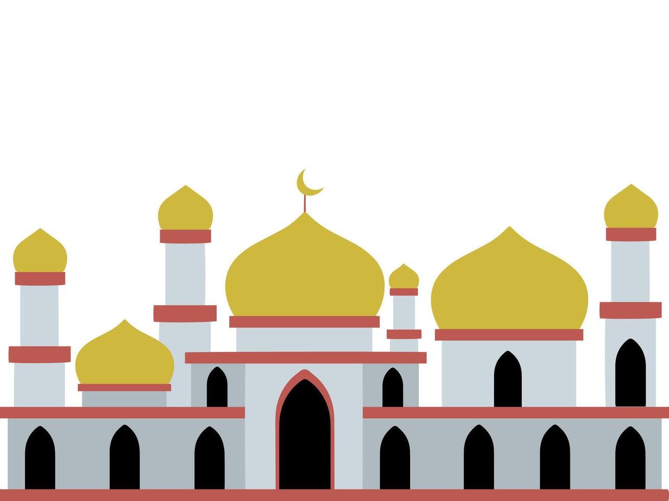 Mosque Ramadan Kareem Background Illustration vector