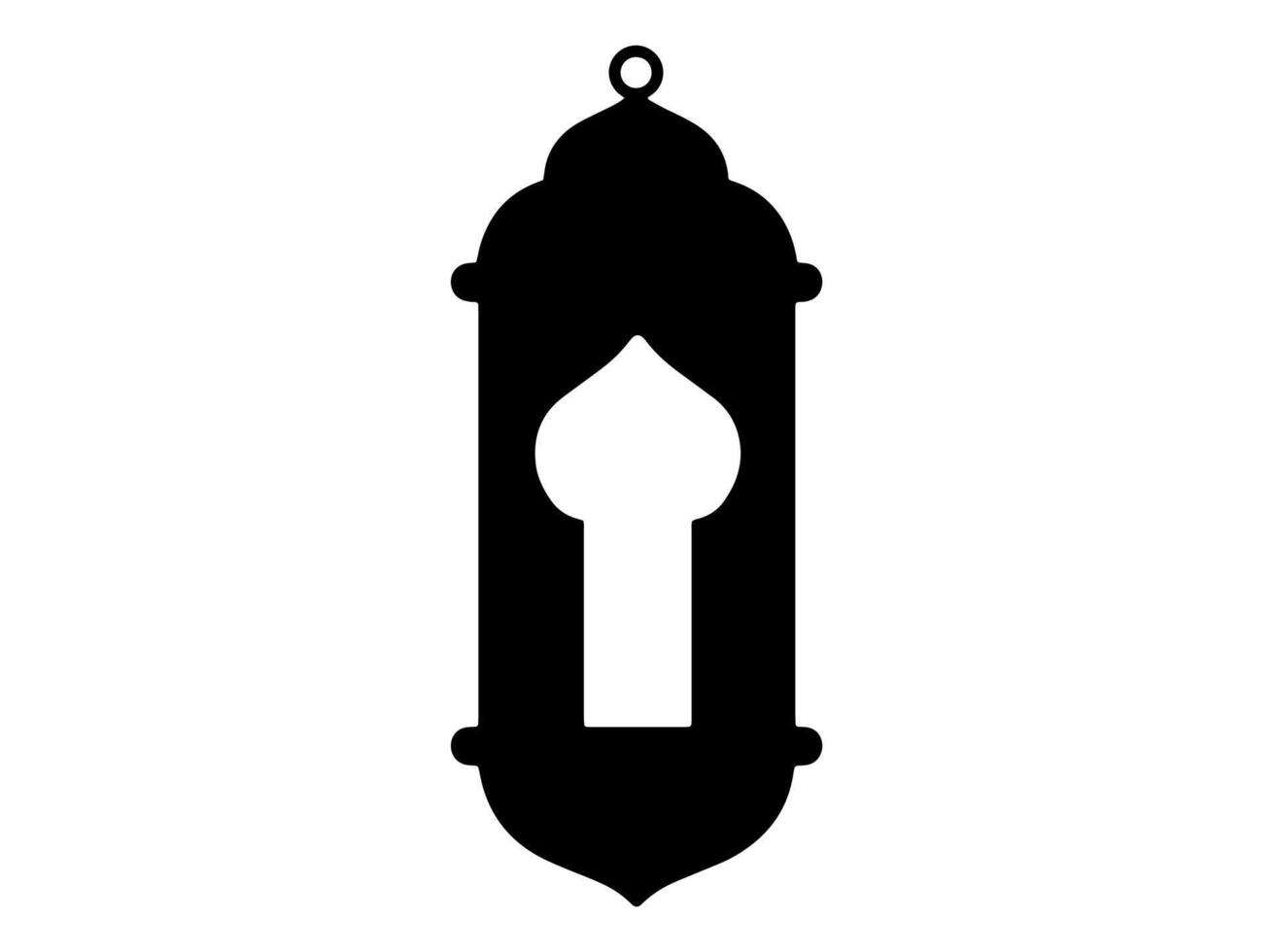 Islamic Lantern Line Art Illustration vector